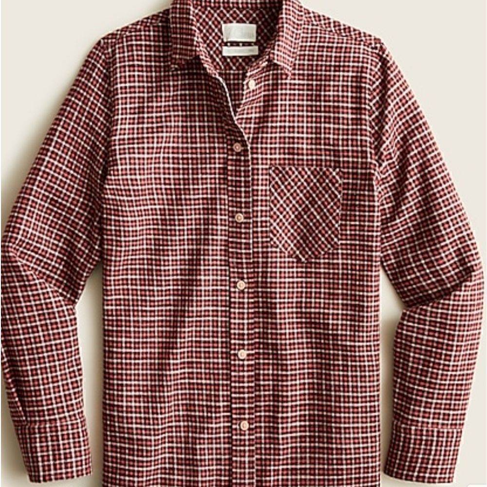 NWT J CREW Flannel Plaid Shirt - Picture 6 of 9